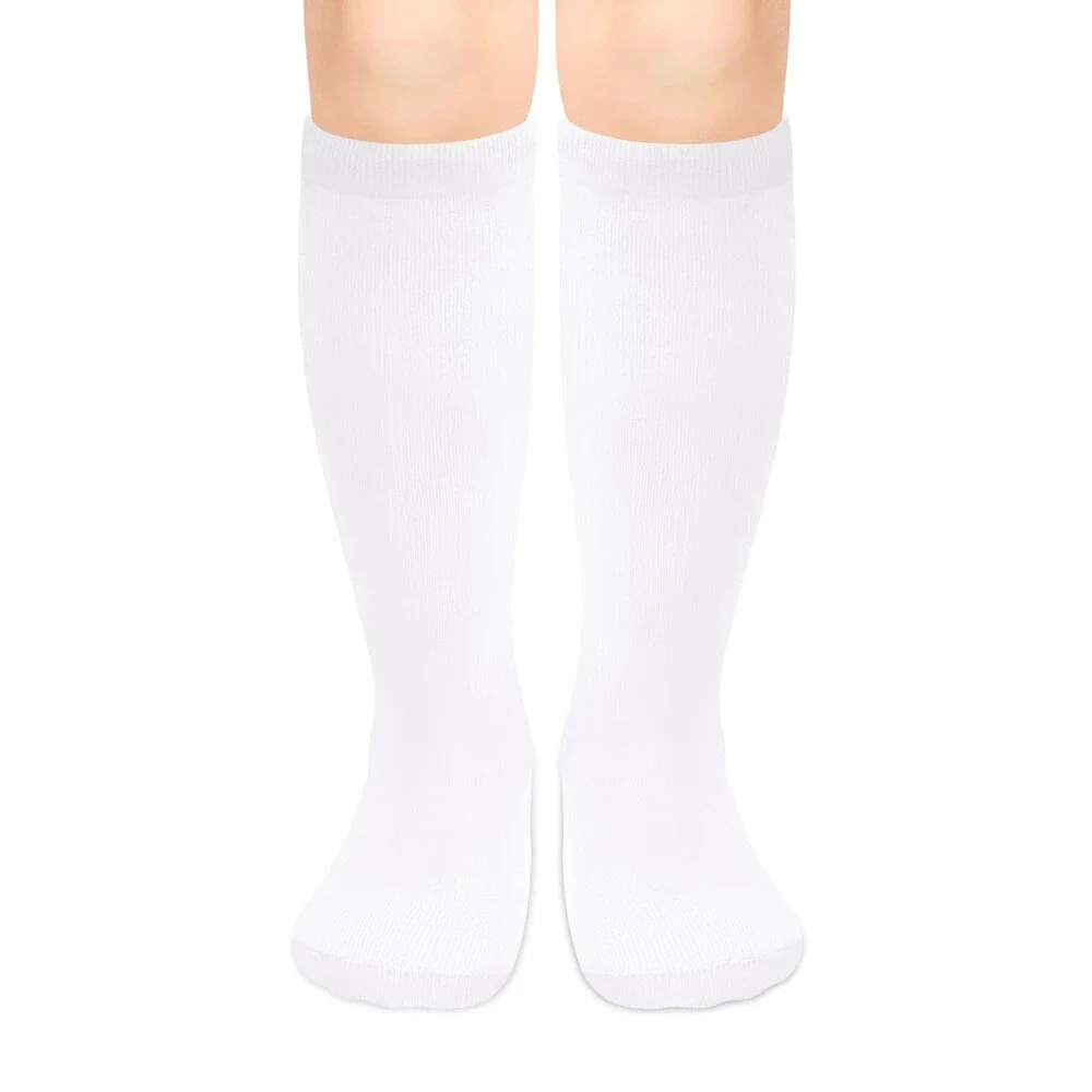 Sarfel Girls' White Knee High Soft Soccer Softball Baseball Socks 6-9Y - NWT
